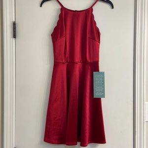 Juniors red formal dress